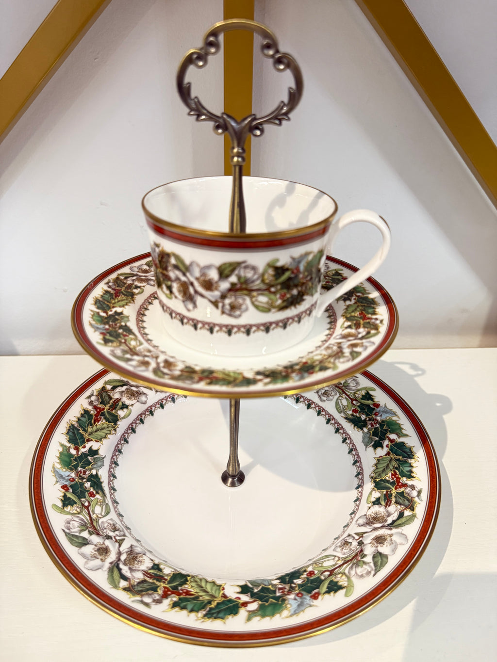 The Spode Christmas Rose Tea Tier