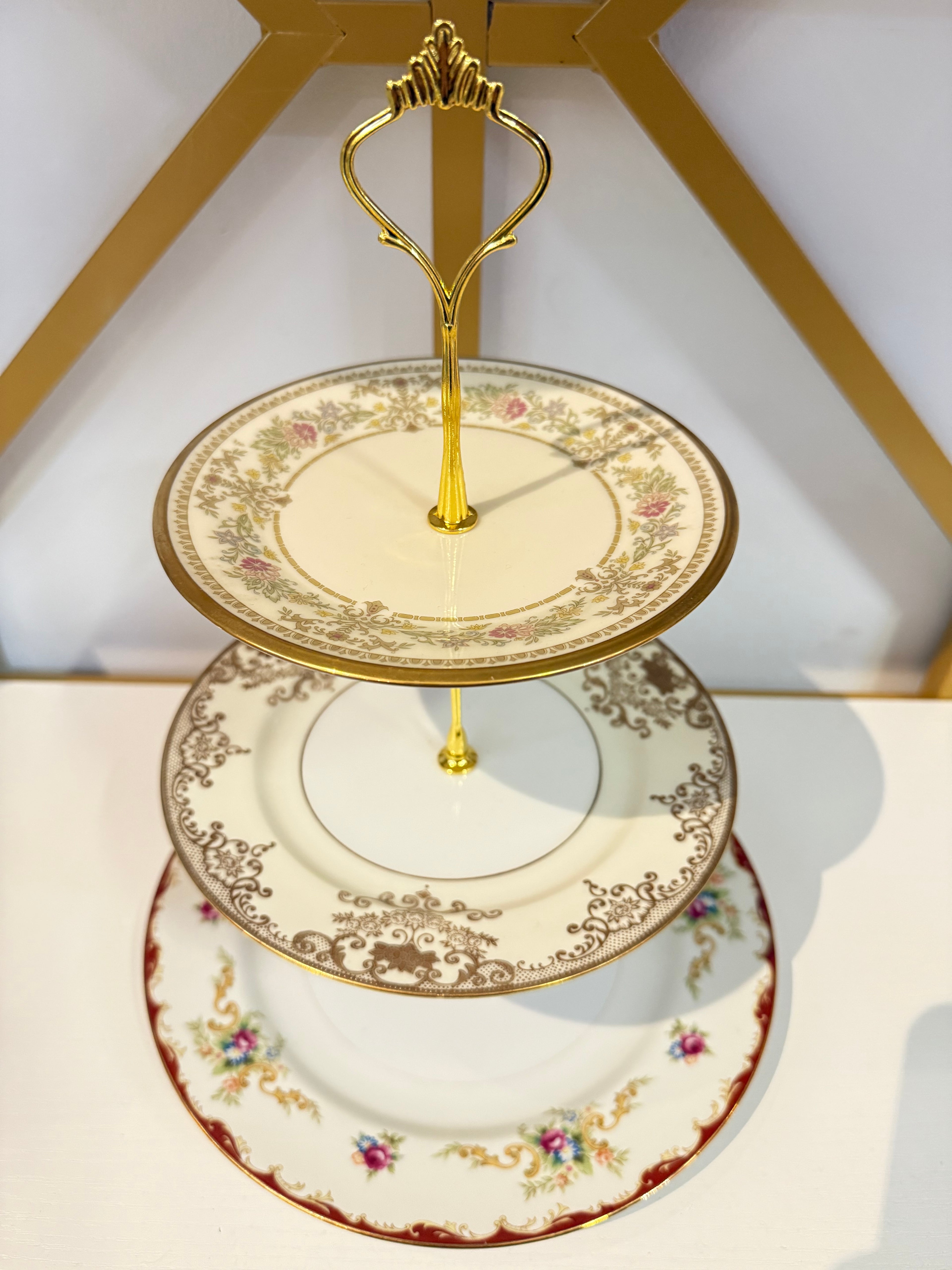 The Lenox Gilded Heritage Table Three-Tier