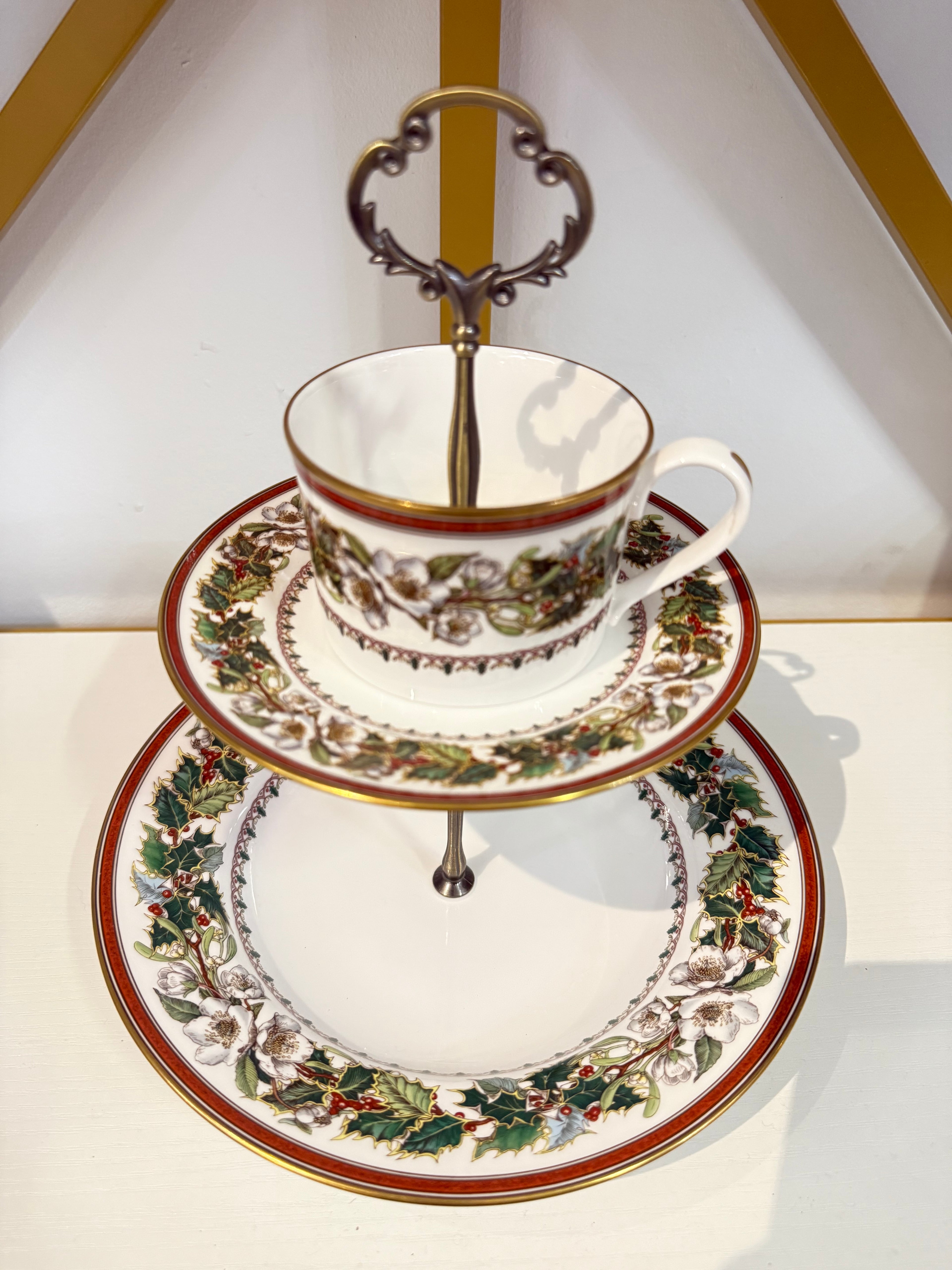 The Spode Christmas Rose Tea Tier
