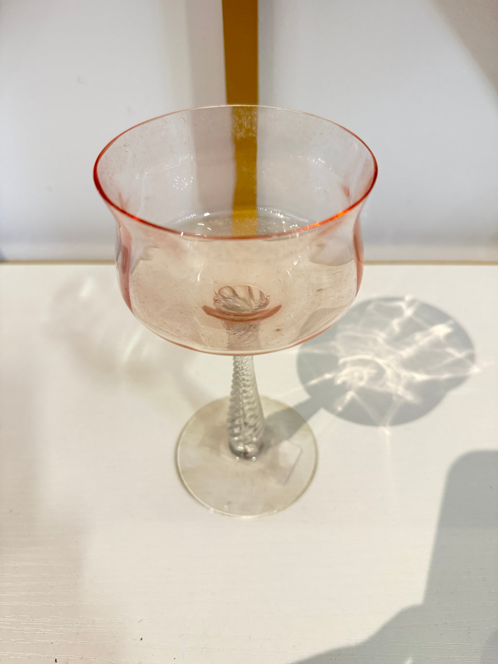 Rose-Tinted Stemmed Glass