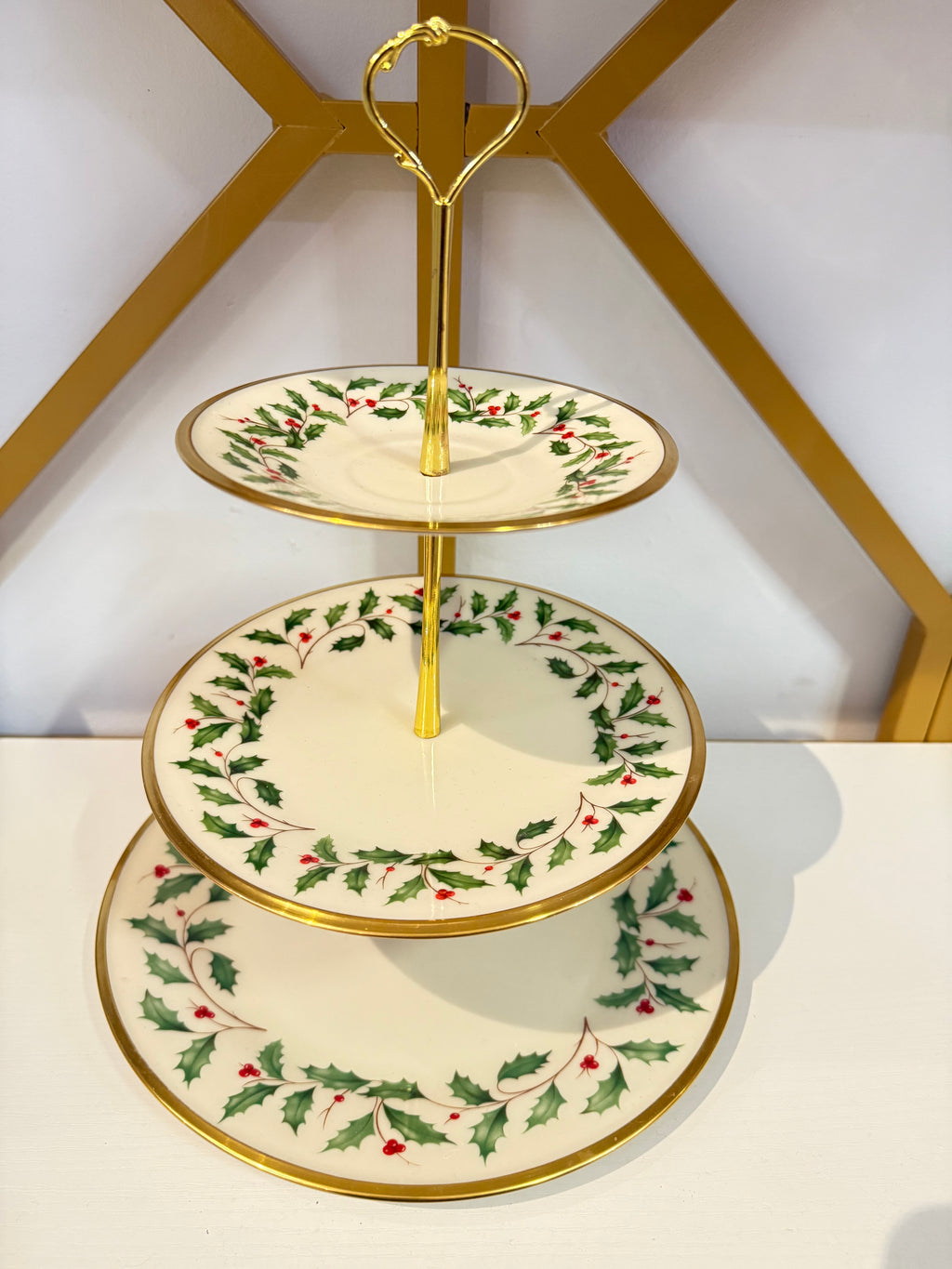 The Lenox Holiday Heritage Three-Tier Stand