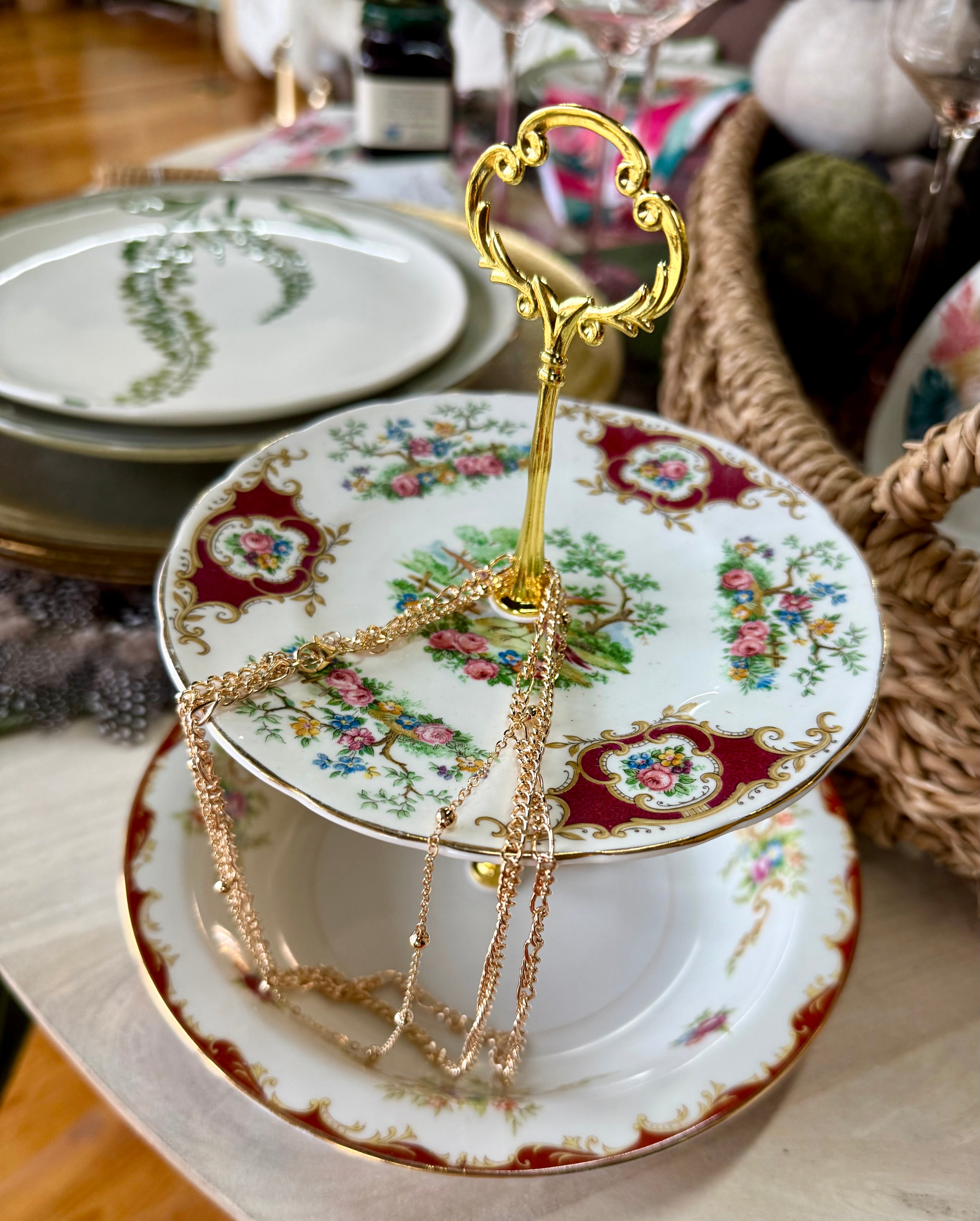 The Gilded Pheasant Two-Tier Stand