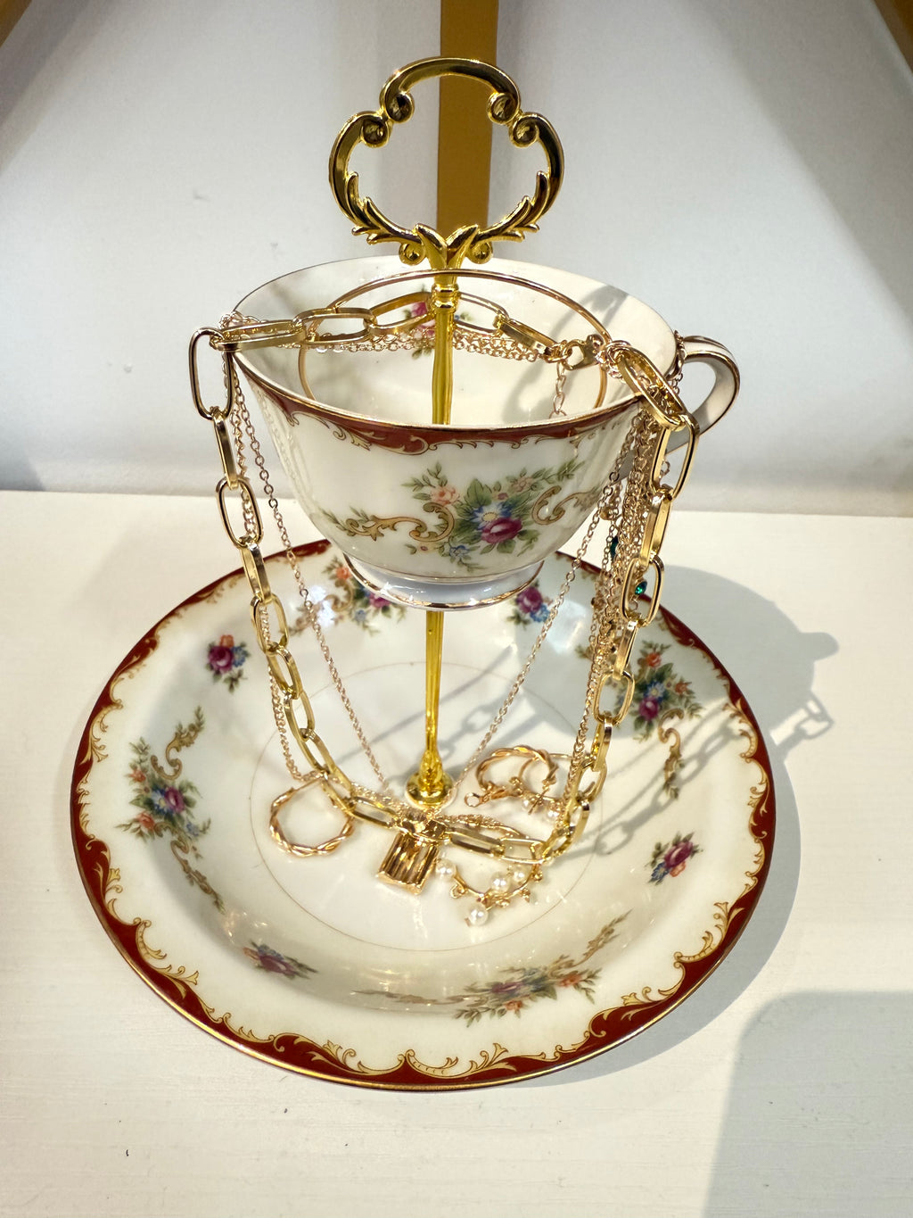 The Gilded Burgundy Vanity Tier