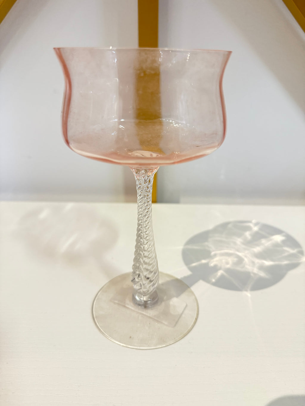 Rose-Tinted Stemmed Glass