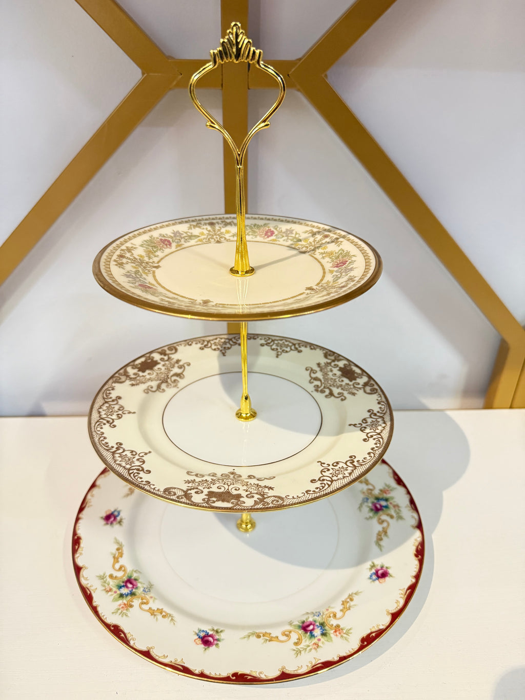 The Lenox Gilded Heritage Table Three-Tier