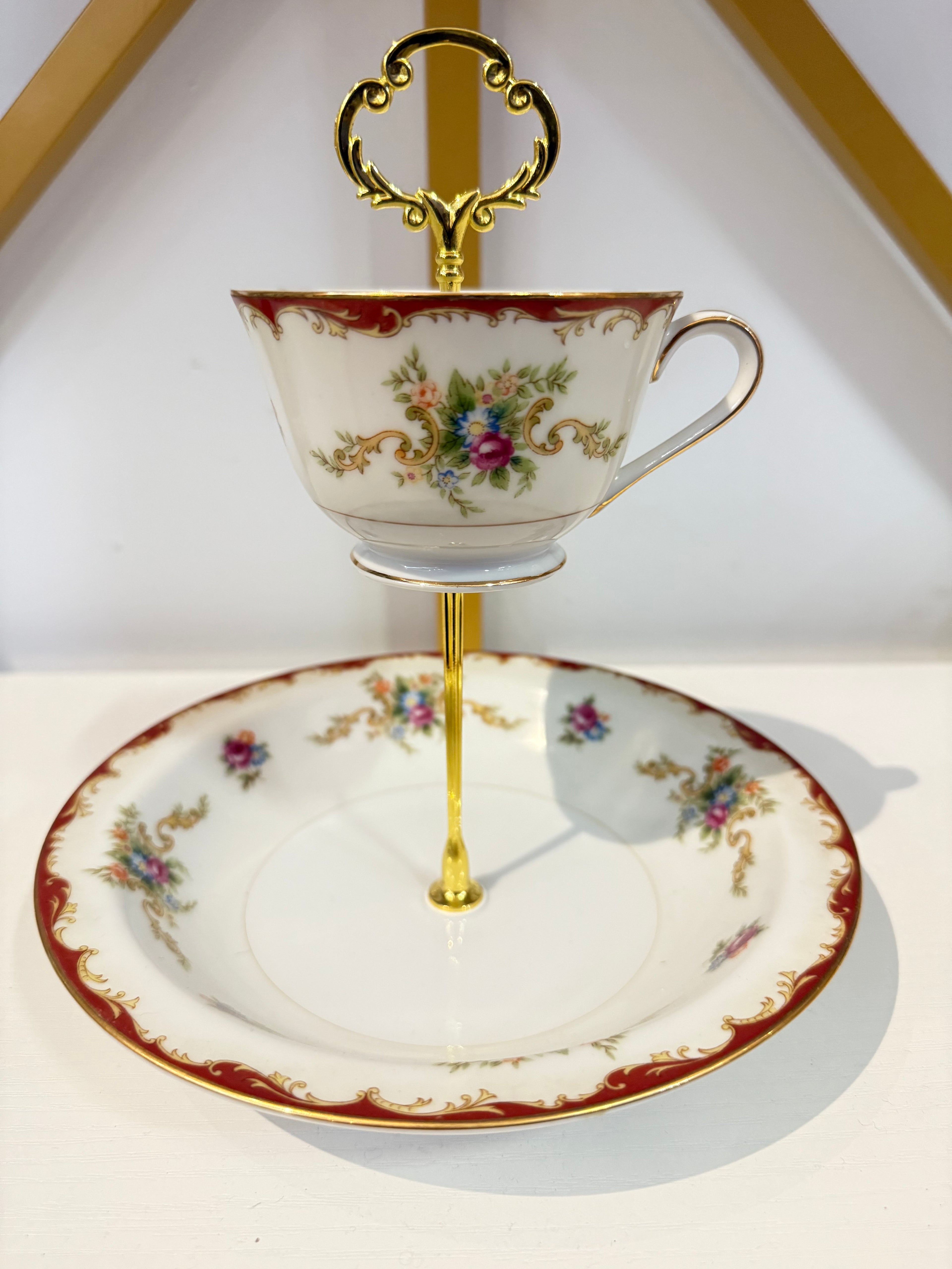 The Gilded Burgundy Vanity Tier