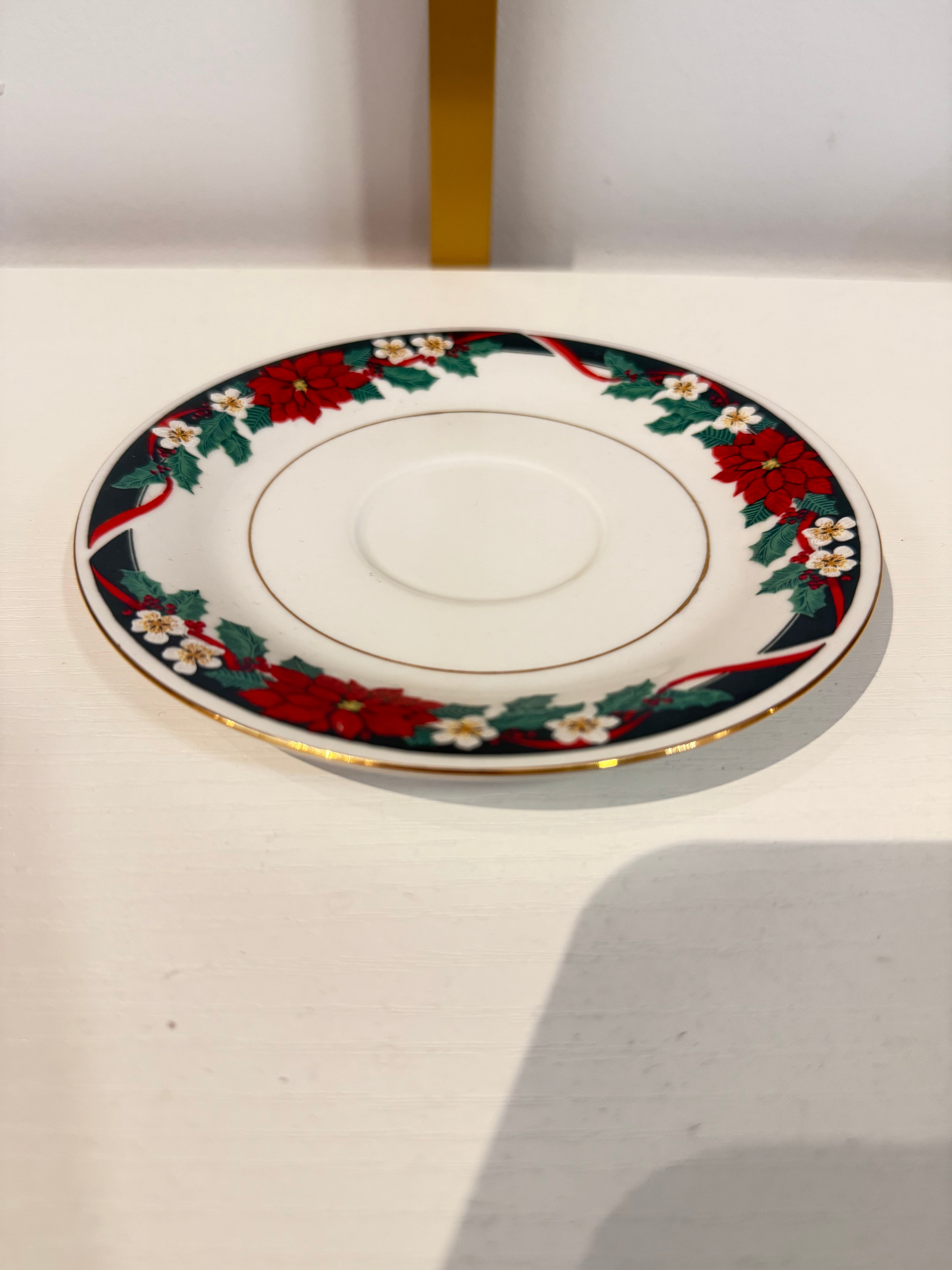 Poinsettia and Purpose Saucer