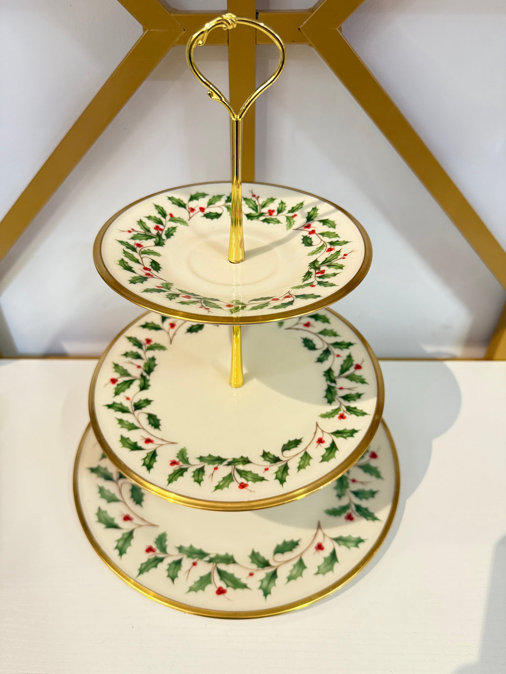 The Lenox Holiday Heritage Three-Tier Stand