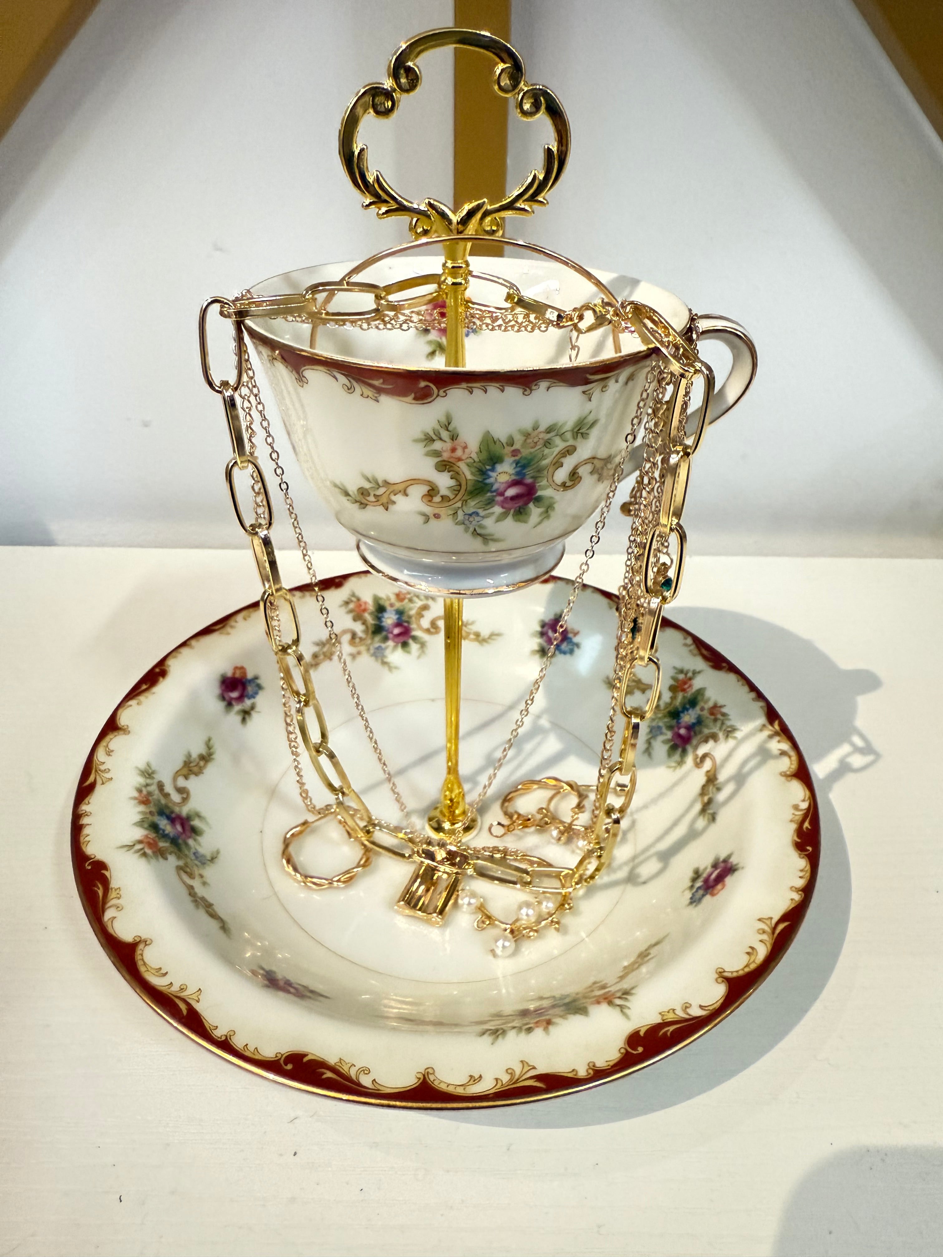 The Gilded Burgundy Vanity Tier