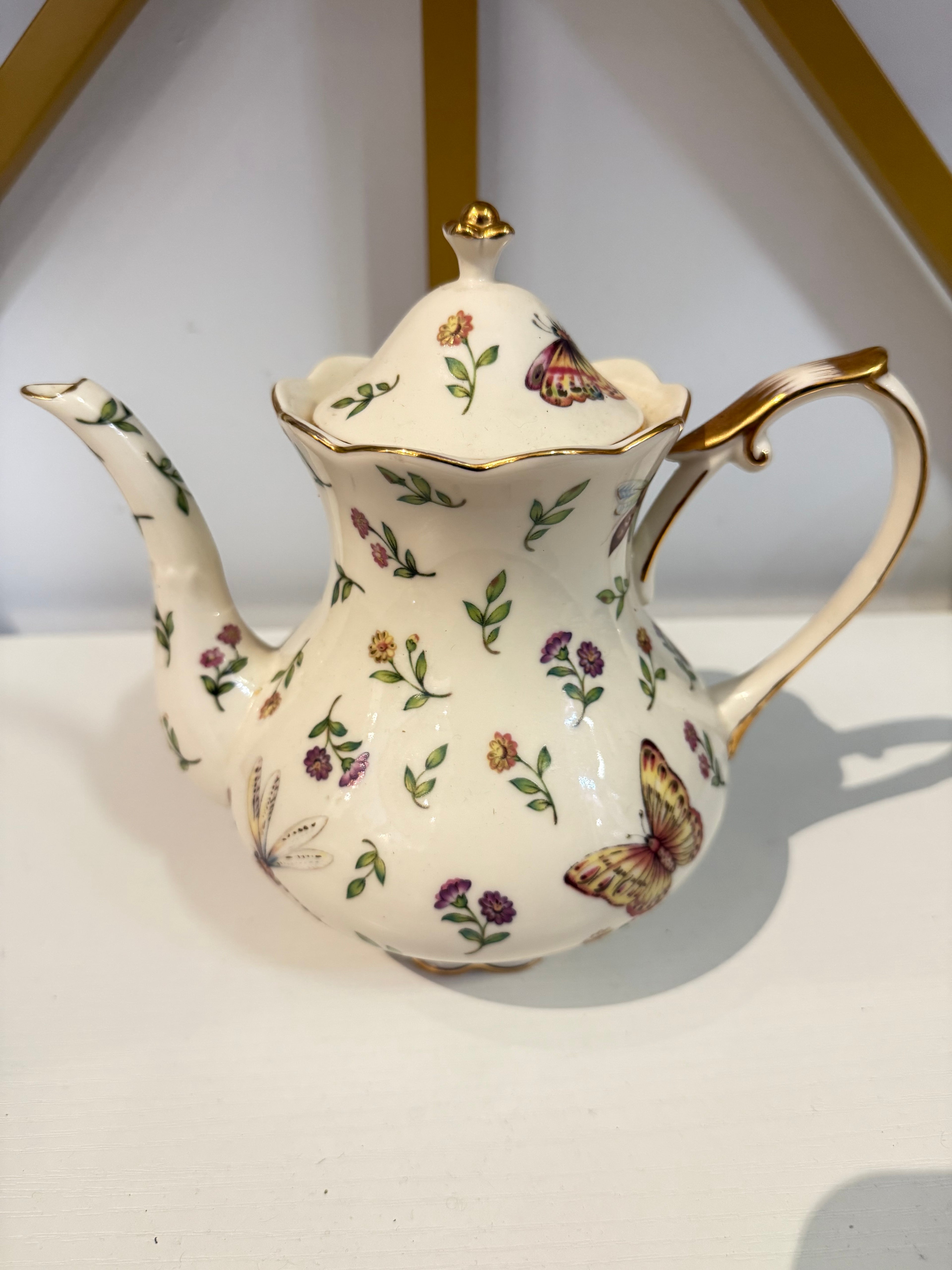Petite Blooms & Butterflies Teapot