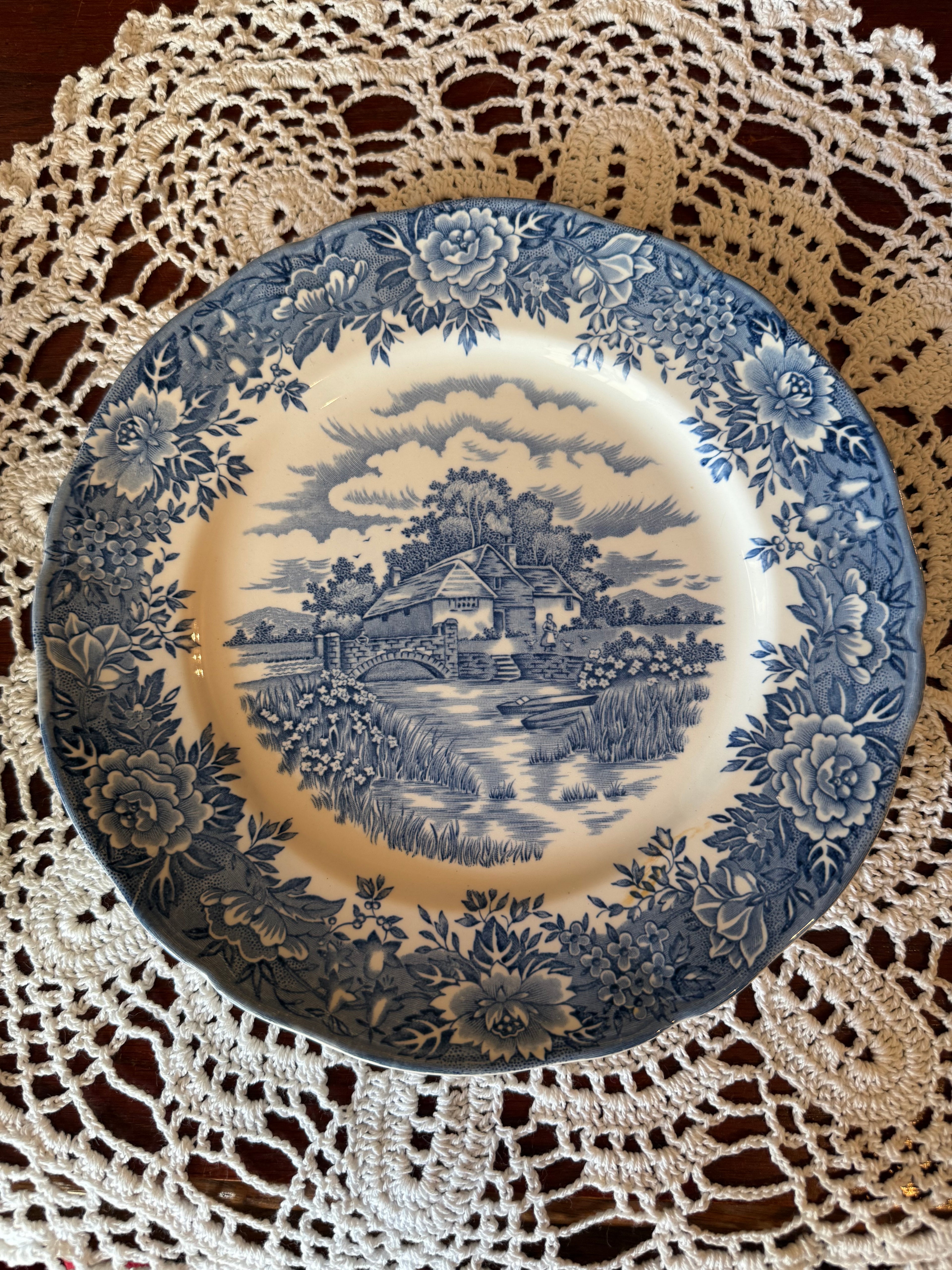 Blue Country Garden Dinner Plate