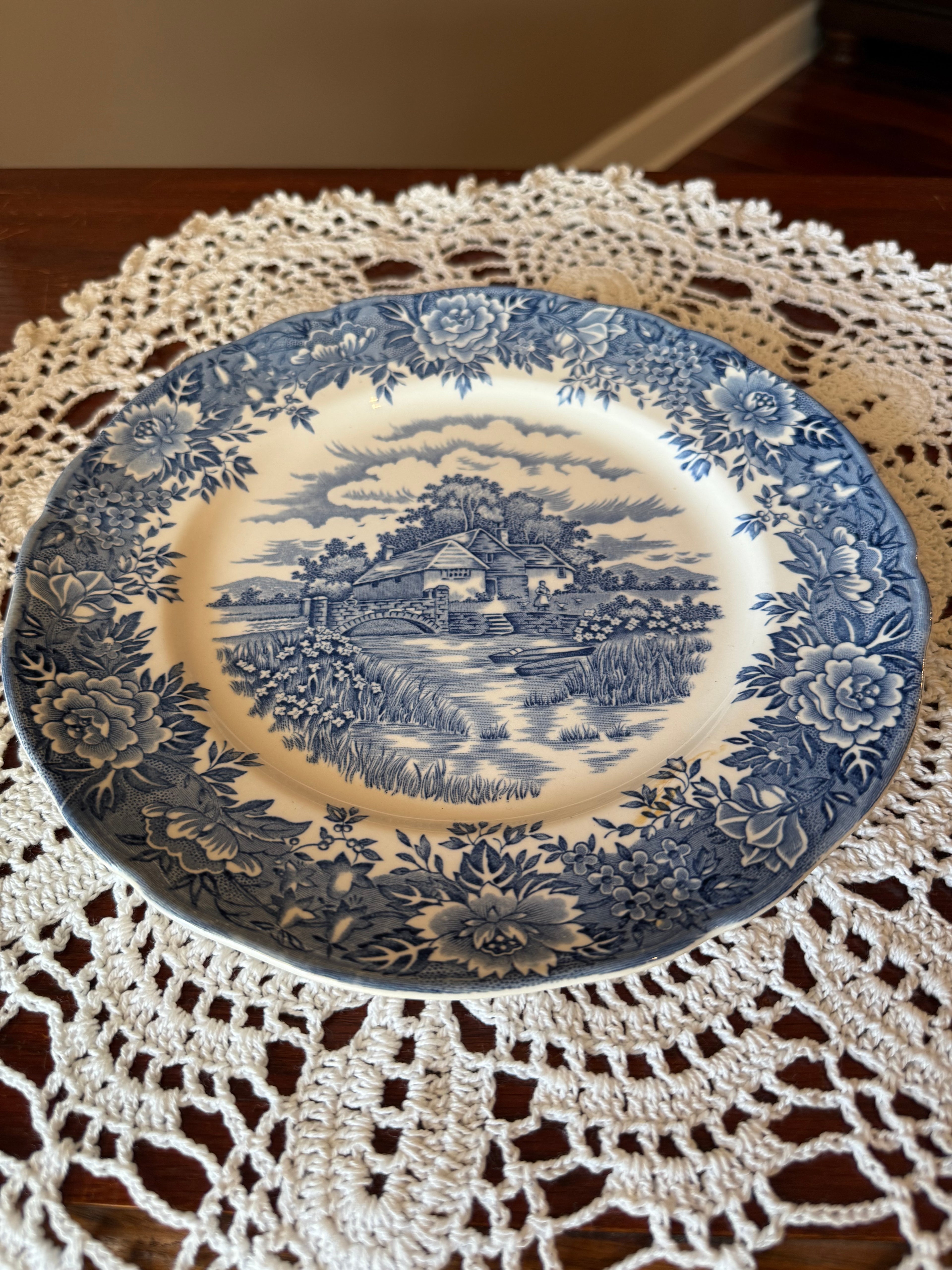 Blue Country Garden Dinner Plate