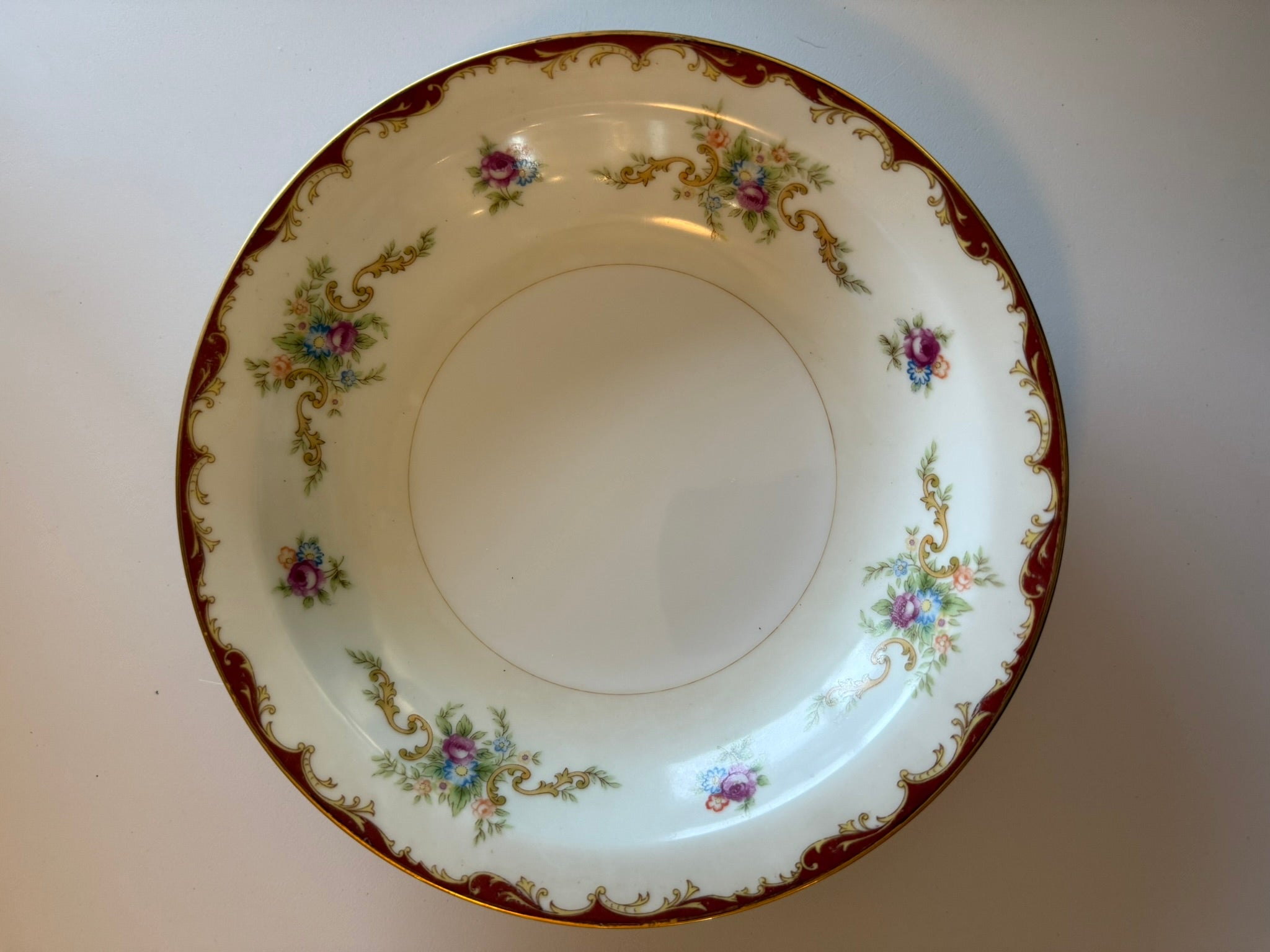The Burgundy & Gold Estate Soup Bowl