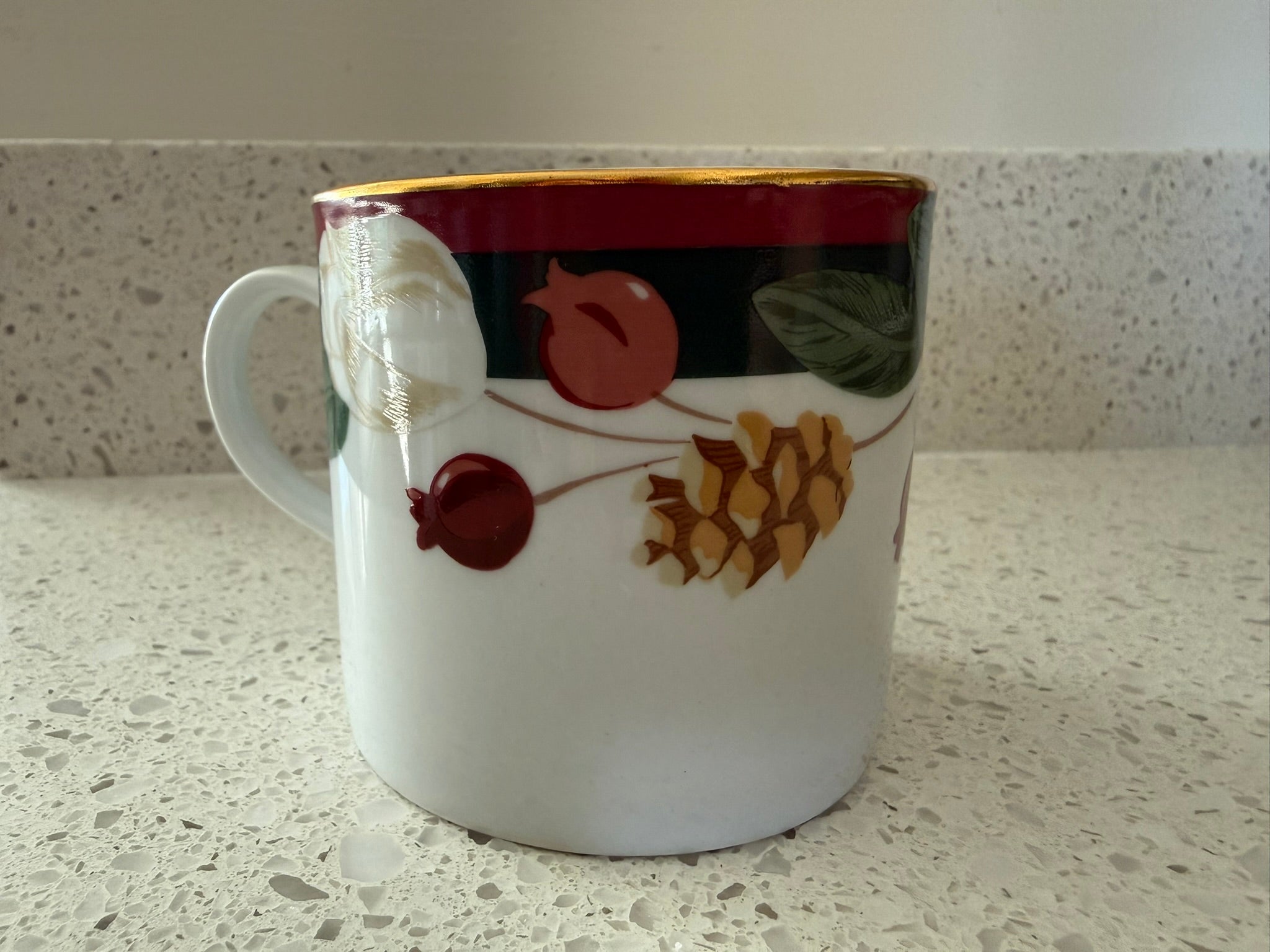 Steel Magnolia Harvest Rimmed Teacup